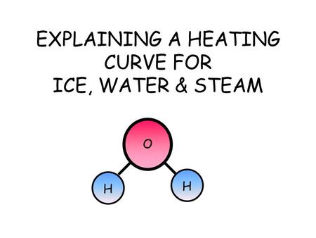 EXPLAINING A HEATING CURVE FOR ICE, WATER & STEAM