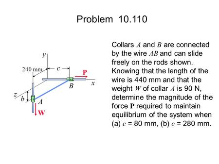 Problem Y X Collars A And B Are Connected P Ppt Video Online Download