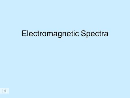 Electromagnetic Spectra. The Electromagnetic Spectrum AM radio Short wave radio Television channels FM radio Radar Microwave Radio Waves Gamma Rays X-