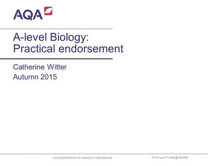 A-level Biology: Practical endorsement