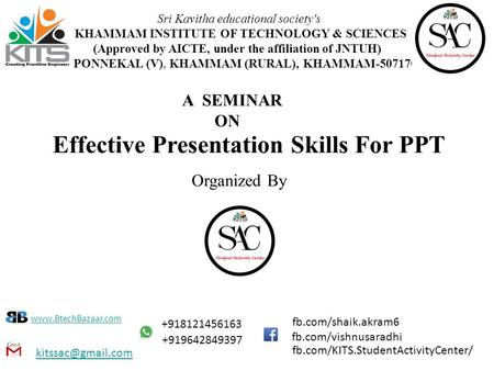 Effective Presentation Skills For PPT