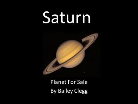 Planet For Sale By Bailey Clegg