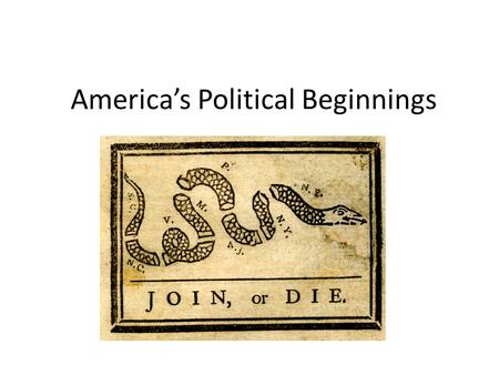 America’s Political Beginnings. Background The American system of government did not suddenly spring into being with the signing of Declaration of Independence.