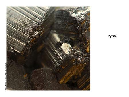 Pyrite Attrib-NoCom-ShareAlike: bonsaikiptb. When pyrite is struck against metal or a hard surface, it creates a spark. Attrib: westy559 Attrib-ShareAlike: