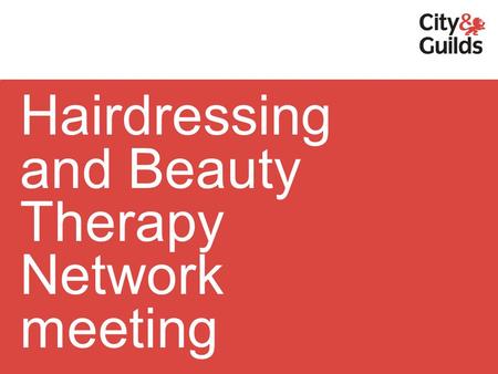 Hairdressing and Beauty Therapy Network meeting. 3007 Beauty, Nails and Spa NVQs.