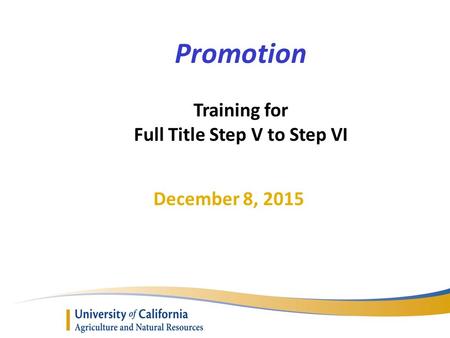 December 8, 2015 Promotion Training for Full Title Step V to Step VI.