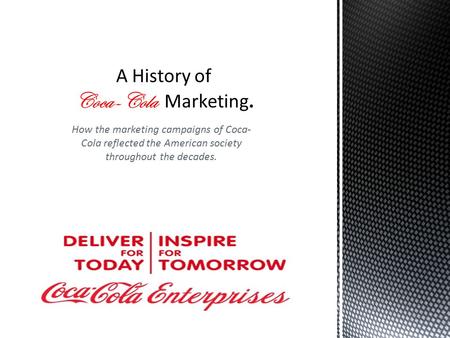 How the marketing campaigns of Coca- Cola reflected the American society throughout the decades.