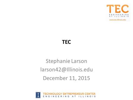 TEC Stephanie Larson December 11, 2015.