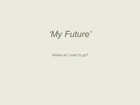 ‘My Future’ Where do I want to go?. ‘My design strengths’ :Composition :Illustration :A sense of layout.