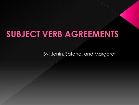 presentation about subject verb agreement