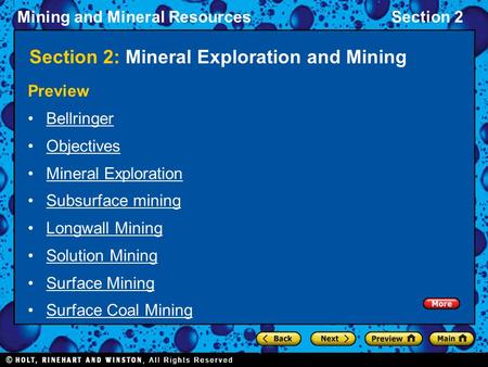 Section 2: Mineral Exploration and Mining