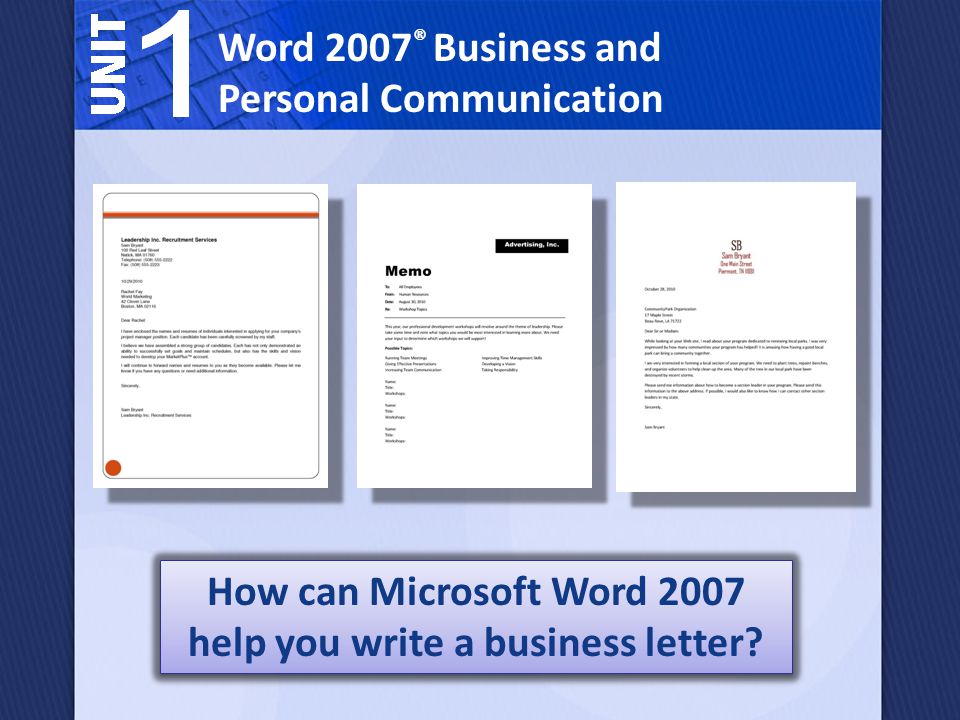 How Can Microsoft Word 07 Help You Write A Business Letter Ppt Video Online Download How Can Microsoft Word 07 Help You Write A Business Letter Ppt Video Online Download