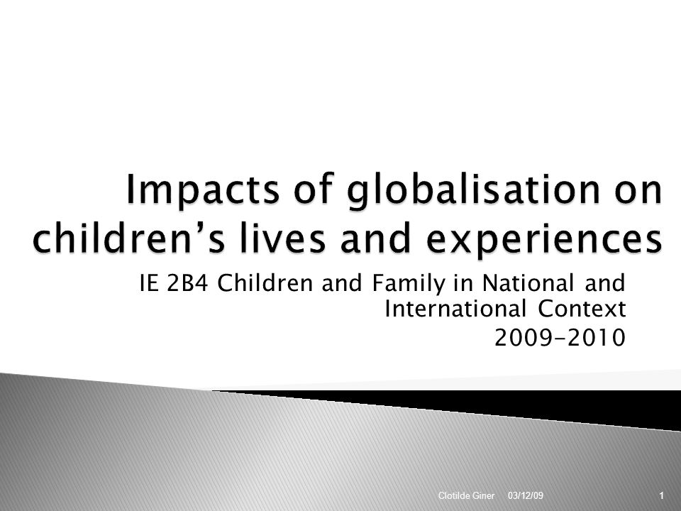 globalization impact on children