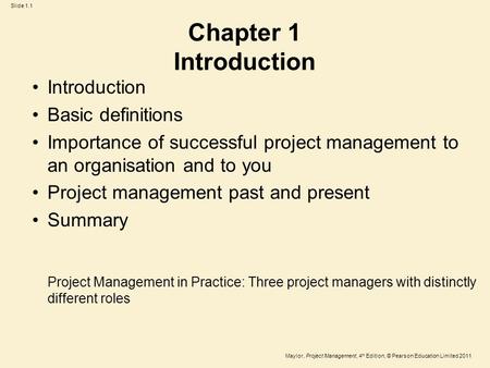 Chapter 1 Introduction Introduction Basic definitions