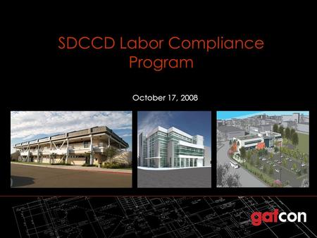 SDCCD Labor Compliance Program October 17, 2008. 2/8 Duty of a Labor Compliance Program “A Labor Compliance Program shall have a duty to the Director.