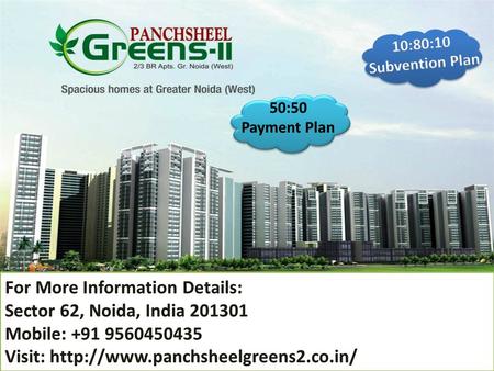  Panchsheel Green is one of the most prestigious real estate group that provide quality construction, safety of investment and commitment.  The Project.
