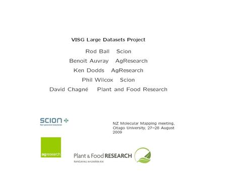 VISG – LARGE DATASETS Literature Review Introduction – Genome Wide Selection Aka Genomic Selection Set of Markers 10,000’s - enough to capture most genetic.
