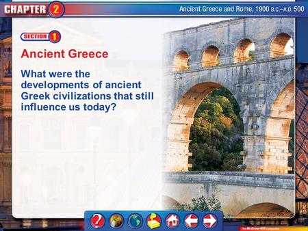 Chapter Intro 1 Ancient Greece What were the developments of ancient Greek civilizations that still influence us today?