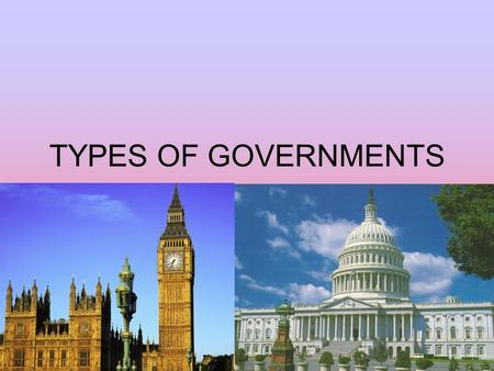 TYPES OF GOVERNMENTS.