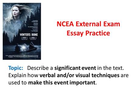 NCEA External Exam Essay Practice