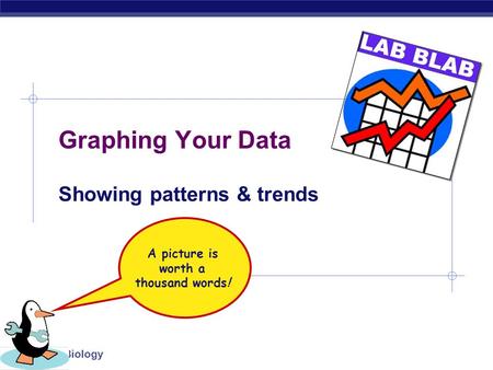 Regents Biology Graphing Your Data Showing patterns & trends A picture is worth a thousand words!