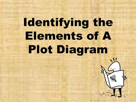 Identifying the Elements of A Plot Diagram. Plot (definition) ● Plot is the organized pattern or sequence of events that make up a story. Every plot is.