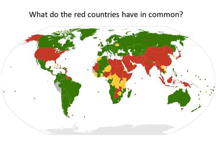 What do the red countries have in common?. Who are the top 5 executioners?