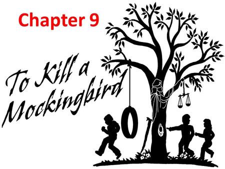 Chapter 9. Cecil Jacobs Scout is ready to fight Cecil Jacobs on the schoolyard when he says that her father defends “niggers.” Scout asks Jem about it,
