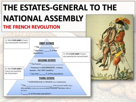 THE ESTATES-GENERAL TO THE NATIONAL ASSEMBLY THE FRENCH REVOLUTION.
