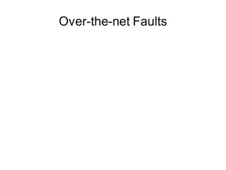 Over-the-net Faults. NFHS Rule 9-6 ART. 4... Blocking a ball which is entirely on the opponent’s side of the net is permitted when the opposing team has.
