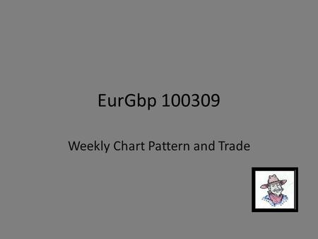 EurGbp 100309 Weekly Chart Pattern and Trade. Note: This is just another way to look at similar information that has been presented previously. Pattern.