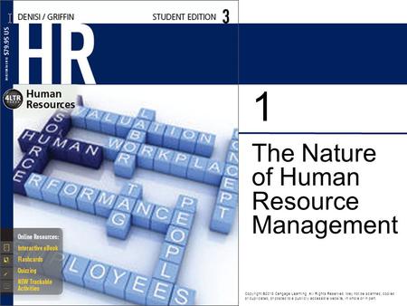 The Nature of Human Resource Management 1 Copyright ©2016 Cengage Learning. All Rights Reserved. May not be scanned, copied or duplicated, or posted to.