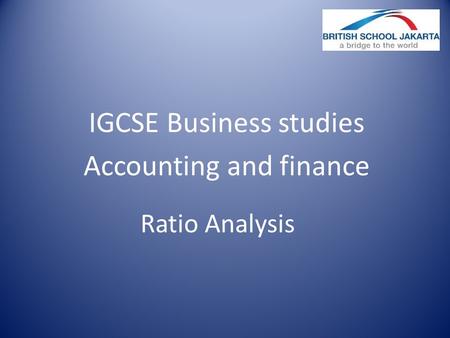 IGCSE Business studies Accounting and finance