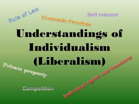 Understandings of Individualism (Liberalism). Early Understandings and Development After the Medieval Period, was a period known as the Renaissance (circa.