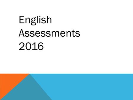 English Assessments 2016. The Reading Test consists of a single test paper with three unrelated reading texts. Children are given 60 minutes in total,