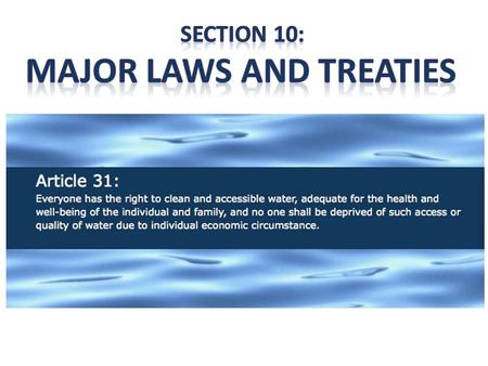 76. The central U.S. law regulating water quality is the Clean Water Act (CWA), adopted in 1972. The Act initially focused on point sources, which it.
