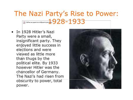 The Nazi Party’s Rise to Power: