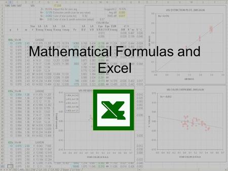 Mathematical Formulas and Excel