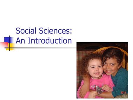 Social Sciences: An Introduction