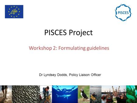 PISCES Project Workshop 2: Formulating guidelines Dr Lyndsey Dodds, Policy Liaison Officer.
