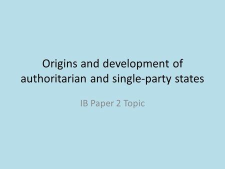 Opposition Within Single-Party States - Ppt Download