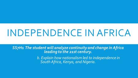 Independence in Africa