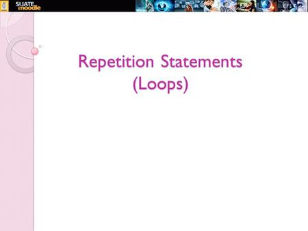 Repetition Statements (Loops). 2 Introduction to Loops We all know that much of the work a computer does is repeated many times. When a program repeats.