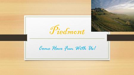 Piedmont Come Have Fun With Us!. Come and visit The Leesburg Animal Park and Mount Vernon.