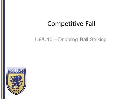 Competitive Fall U9/U10 – Dribbling Ball Striking.