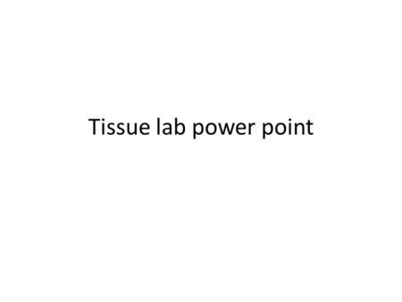 Tissue lab power point. Simple squamous- it’s 1 layer and flat…so getting a great slide is difficult!