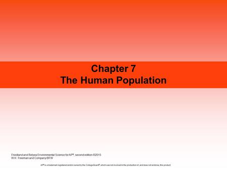 Chapter 7 The Human Population