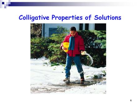 1 Colligative Properties of Solutions. 2 Colligative Properties Colligative properties are physical properties of solutions that change when adding a.