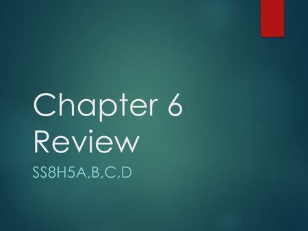 Chapter 6 Review SS8H5A,B,C,D. Headright System  The “head” of each family was entitled to 200 acres of land plus an additional 50 acres for each family.