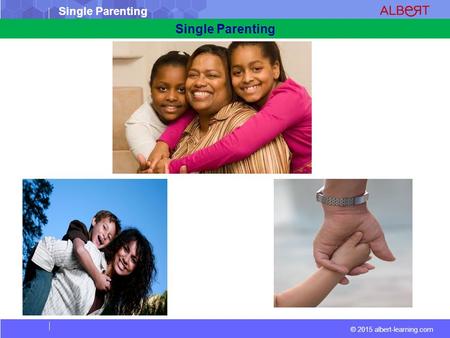 © 2015 albert-learning.com Single Parenting. © 2015 albert-learning.com Single Parenting Vocabulary Visitation: a formal visit, as one granted by a court.